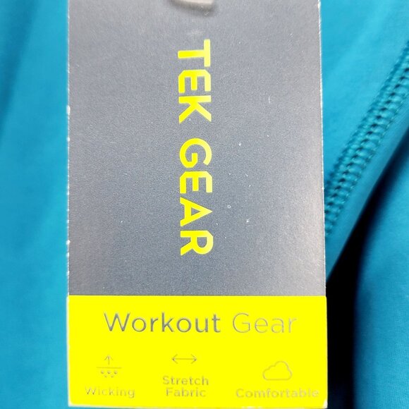 Tek Gear Womens Blue Long-Sleeve Workout Pullover 1/4 Zip Contrast Collar Size L - Picture 7 of 9